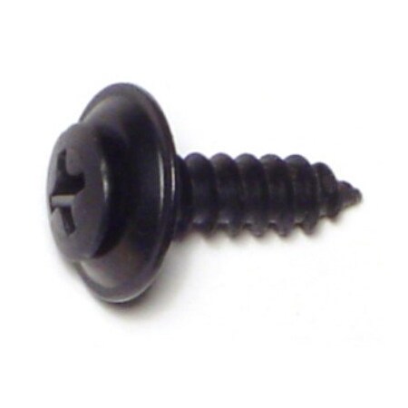 Midwest Fastener Sheet Metal Screw, #10 x 3/4 in, Black Phosphate Steel Oval Head Phillips Drive, 15 PK 64076